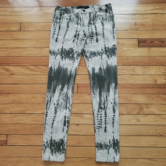 Joe's Jeans Denim - Joe's Jeans Charcoal India Feathers Tie Dye Skinny Jeans Sz 30